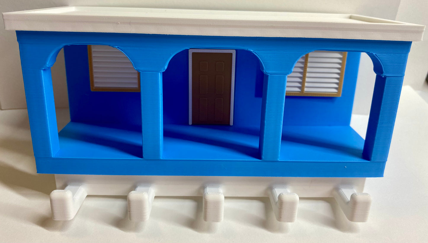 3D Blue House / KEY HOLDER