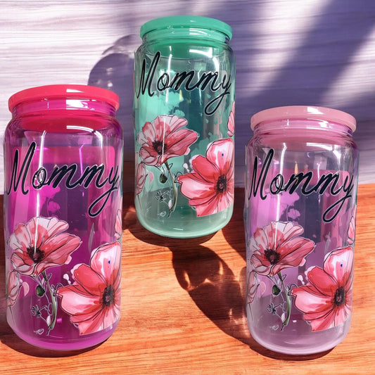 Vaso de cristal para madres