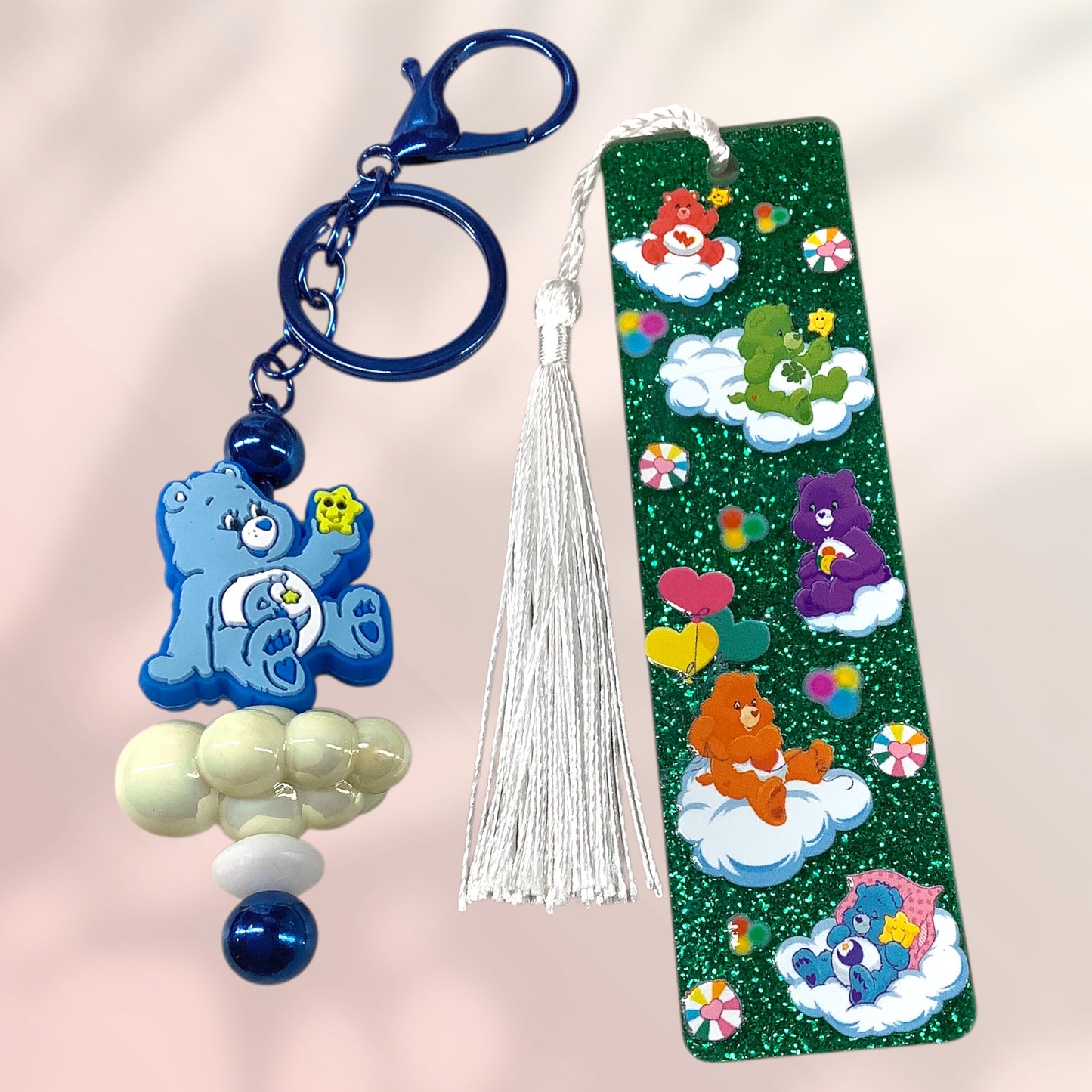 Keychain and bookmark set