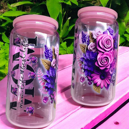 Vaso de cristal para madres