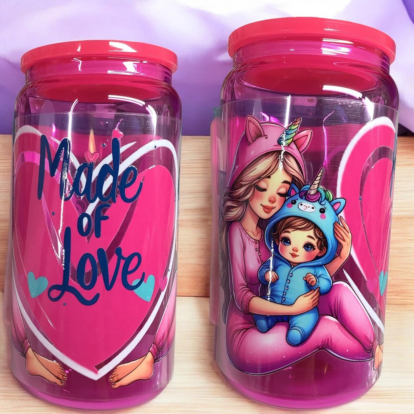 Vaso de cristal para madres