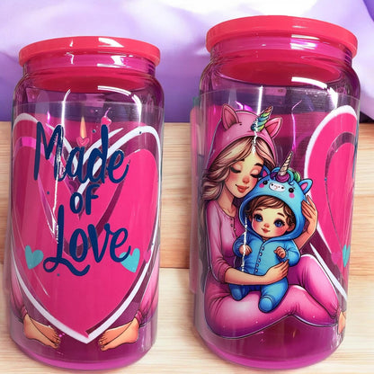 Vaso de cristal para madres