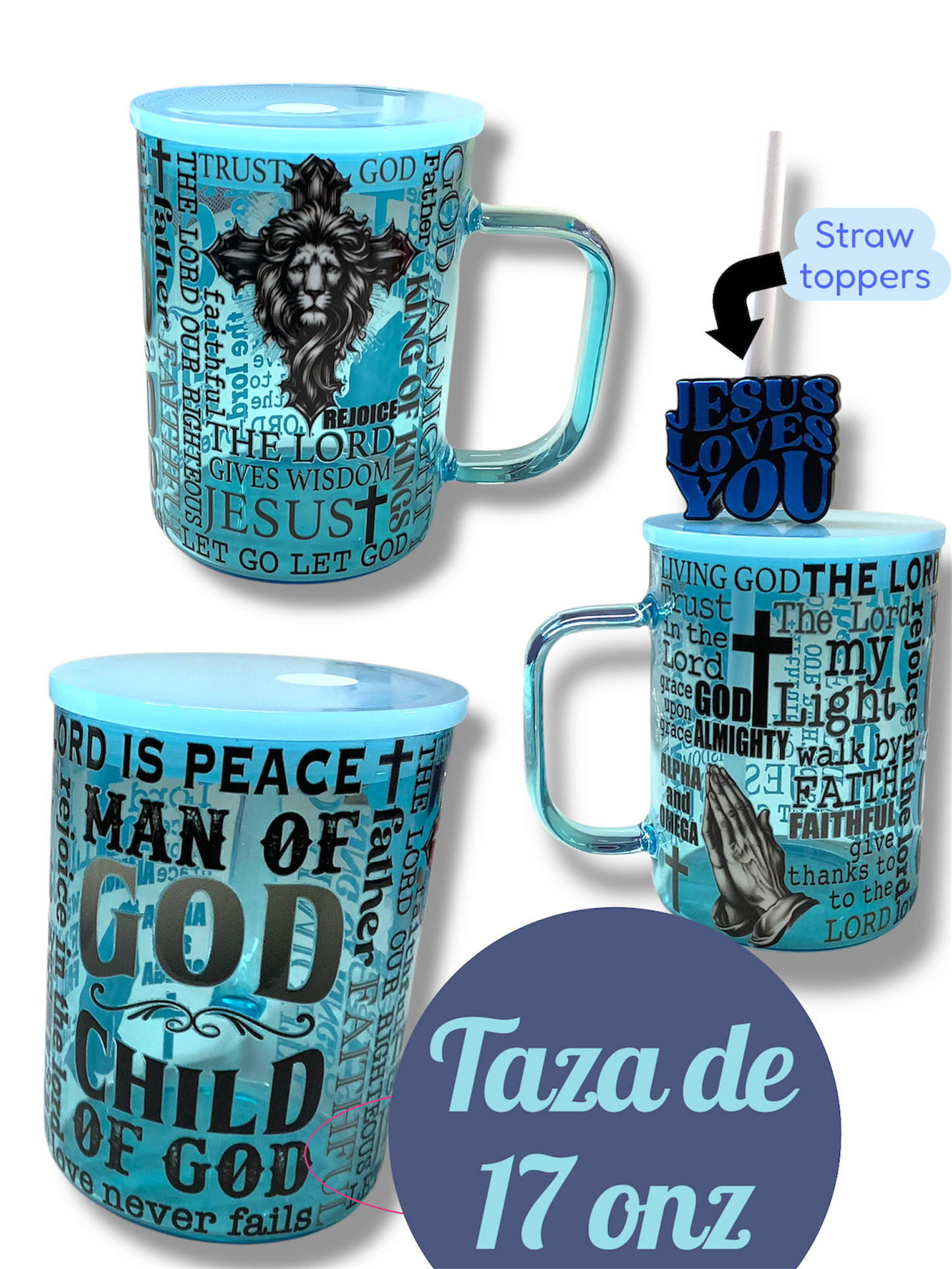 taza de cristal 17 onz
