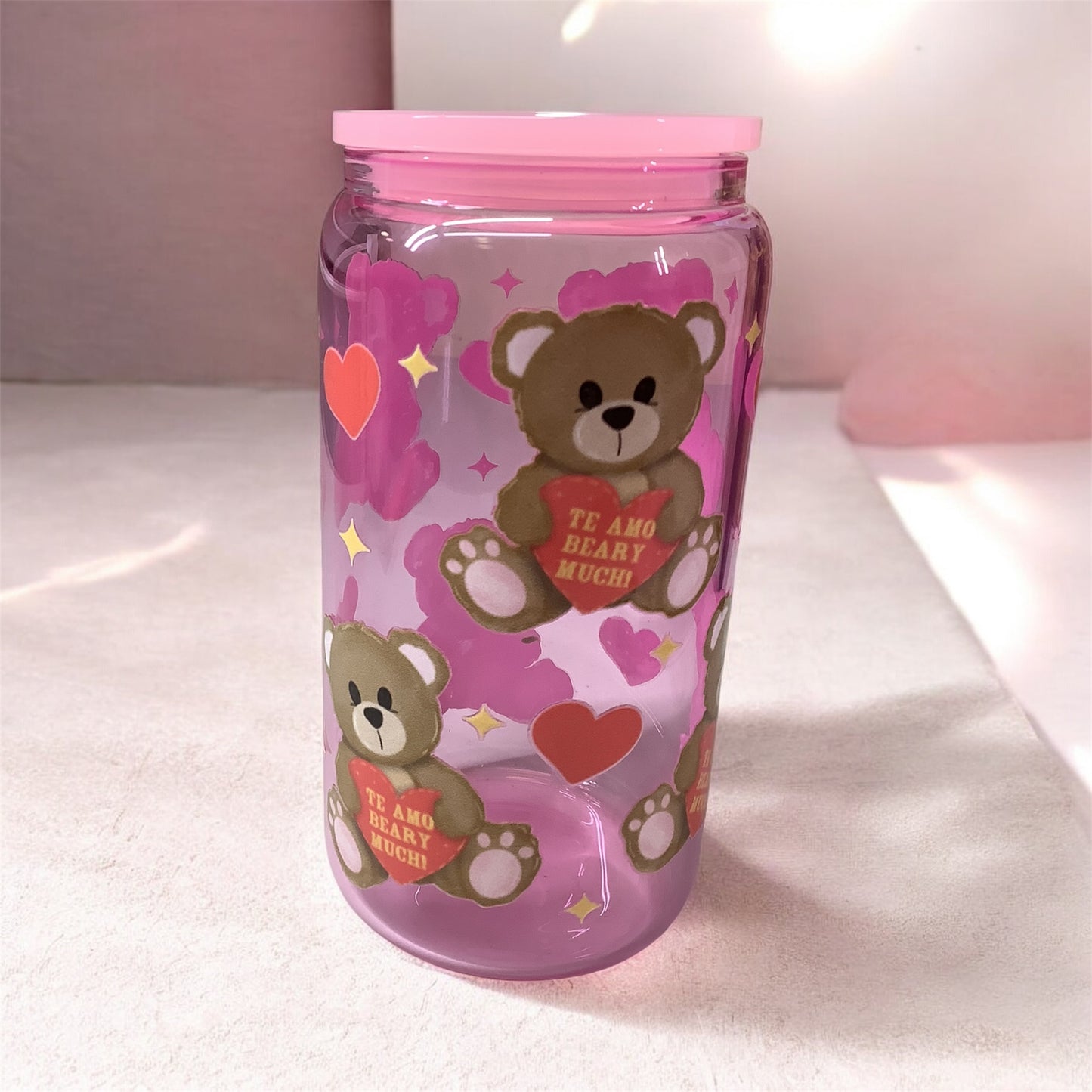 vaso de cristal de 16 onza