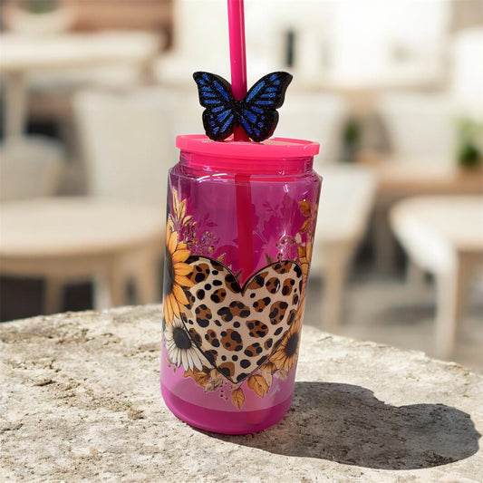 vaso de cristal de 16 onza