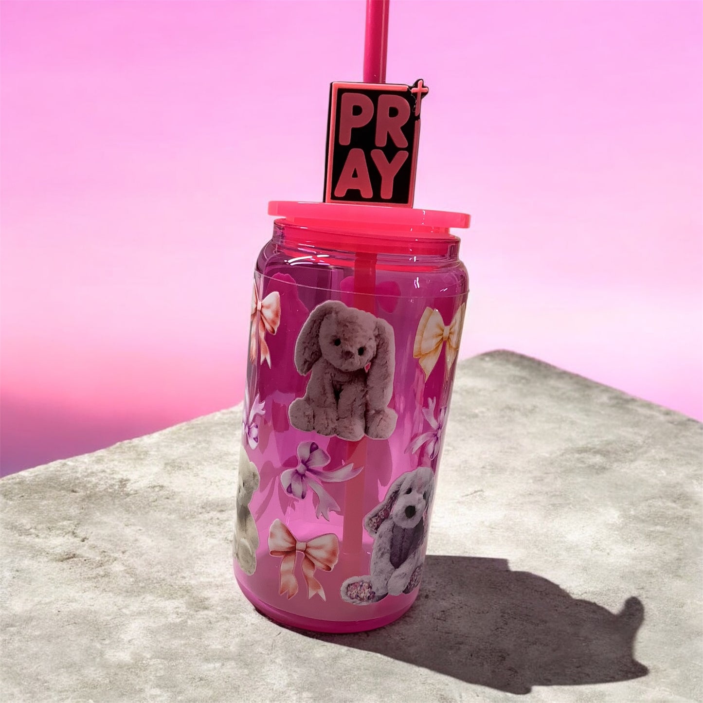 vaso de cristal de 16 onza