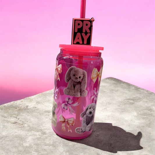 vaso de cristal de 16 onza